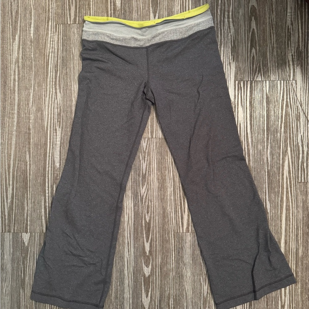 lululemon athletica Gray and Yellow Leggings